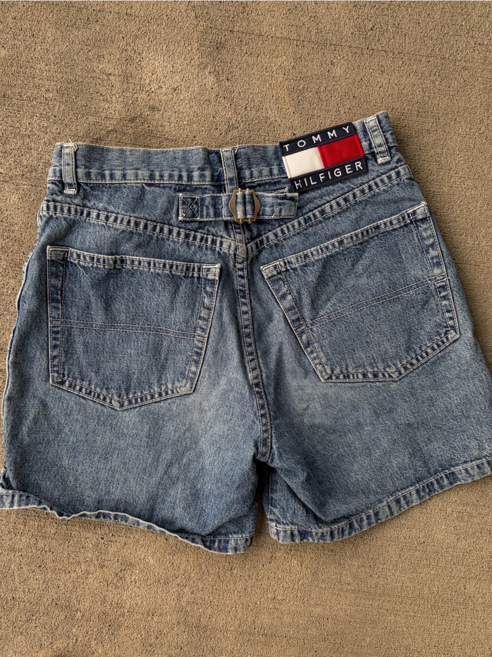 Vintage 90s Tommy Hilfiger jeans denim cargo shorts high rise - Picture 4 of 6